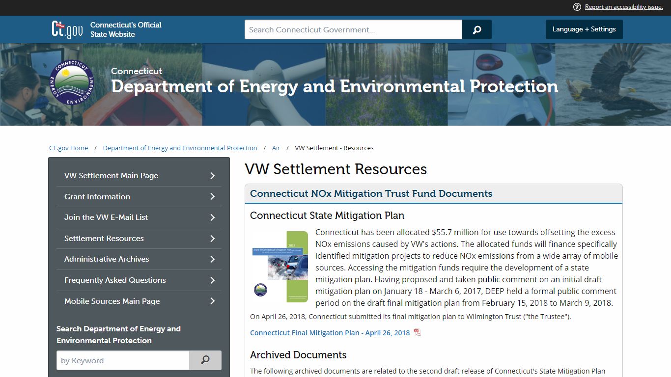 VW Settlement - Resources - ct